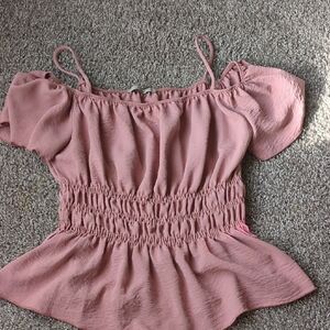 Papaya Dusty Rose Off-Shoulder Blouse